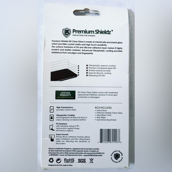 Screen Protector for iPhone 11 / XR tempered HD clear Glass crystal clarity - Picture 2 of 3